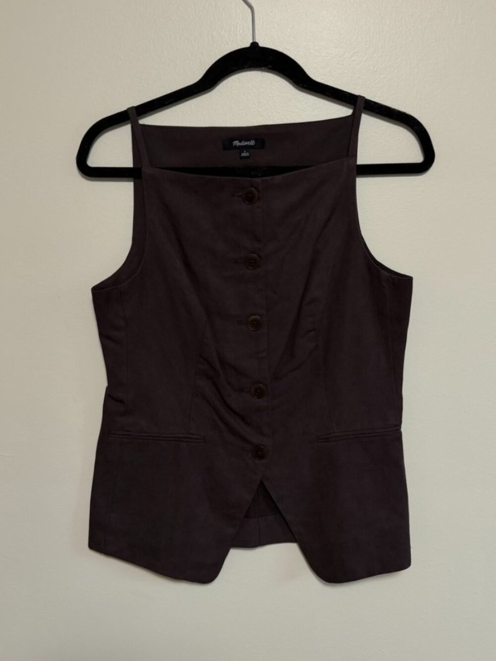 Madewell Women's Harlow Square Neck Drapey Twill Vest - Picture 5 of 9
